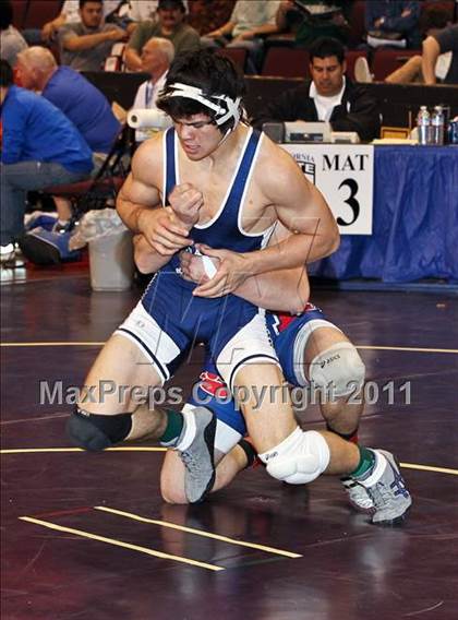 Thumbnail 1 in CIF State Boys Wrestling Championships (Round 2 - 145-285 lbs) photogallery.