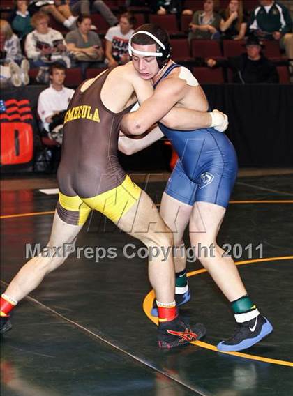 Thumbnail 2 in CIF State Boys Wrestling Championships (Round 2 - 145-285 lbs) photogallery.