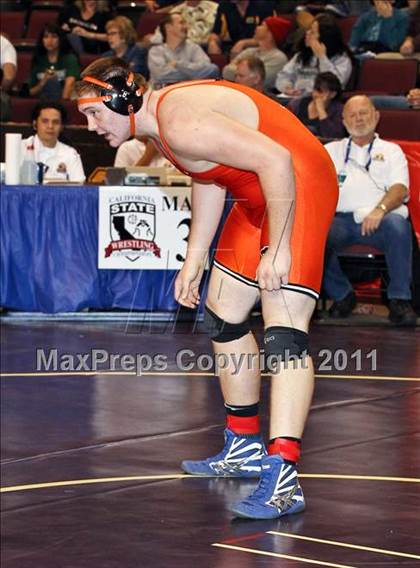 Thumbnail 1 in CIF State Boys Wrestling Championships (Round 2 - 145-285 lbs) photogallery.