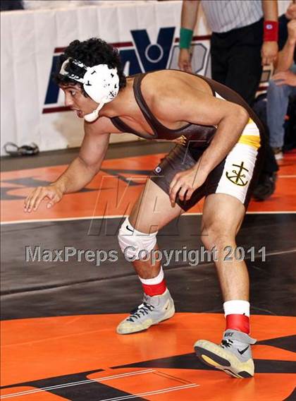 Thumbnail 3 in CIF State Boys Wrestling Championships (Round 2 - 145-285 lbs) photogallery.