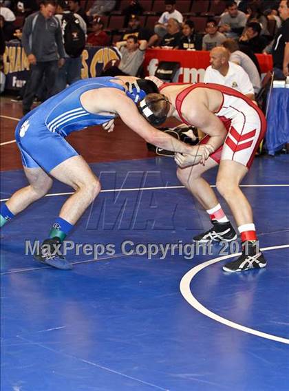 Thumbnail 3 in CIF State Boys Wrestling Championships (Round 2 - 145-285 lbs) photogallery.