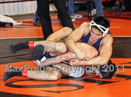 Thumbnail 1 in CIF State Boys Wrestling Championships (Round 2 - 145-285 lbs) photogallery.