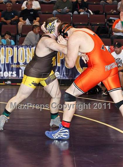 Thumbnail 3 in CIF State Boys Wrestling Championships (Round 2 - 145-285 lbs) photogallery.