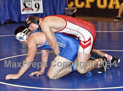 Thumbnail 1 in CIF State Boys Wrestling Championships (Round 2 - 145-285 lbs) photogallery.