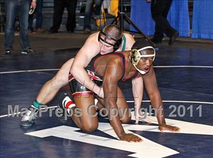 Thumbnail 1 in CIF State Boys Wrestling Championships (Round 2 - 145-285 lbs) photogallery.