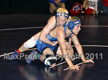 Thumbnail 1 in CIF State Boys Wrestling Championships (Round 2 - 145-285 lbs) photogallery.
