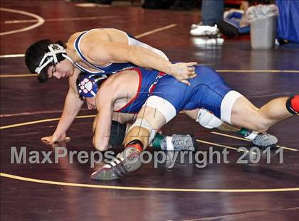 Thumbnail 3 in CIF State Boys Wrestling Championships (Round 2 - 145-285 lbs) photogallery.