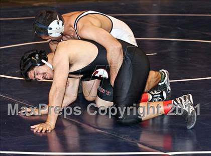 Thumbnail 3 in CIF State Boys Wrestling Championships (Round 2 - 145-285 lbs) photogallery.