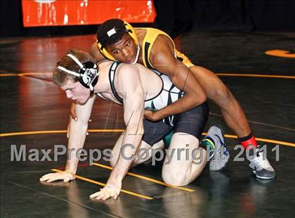 Thumbnail 3 in CIF State Boys Wrestling Championships (Round 2 - 145-285 lbs) photogallery.