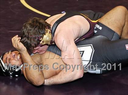 Thumbnail 3 in CIF State Boys Wrestling Championships (Round 2 - 145-285 lbs) photogallery.