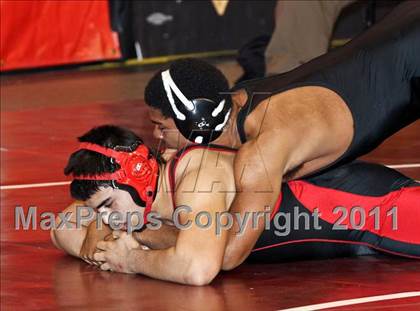 Thumbnail 1 in CIF State Boys Wrestling Championships (Round 2 - 145-285 lbs) photogallery.