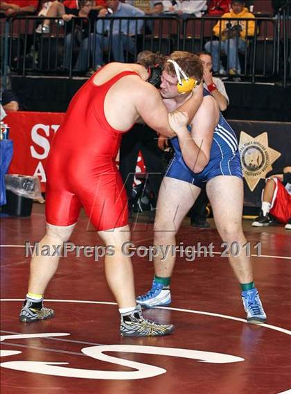 Thumbnail 1 in CIF State Boys Wrestling Championships (Round 2 - 145-285 lbs) photogallery.