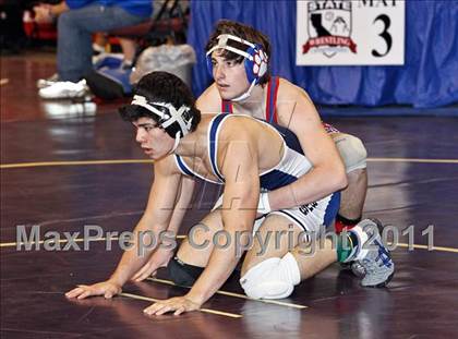 Thumbnail 3 in CIF State Boys Wrestling Championships (Round 2 - 145-285 lbs) photogallery.