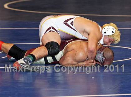 Thumbnail 1 in CIF State Boys Wrestling Championships (Round 2 - 145-285 lbs) photogallery.
