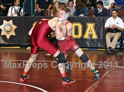 Thumbnail 1 in CIF State Boys Wrestling Championships (Round 2 - 145-285 lbs) photogallery.