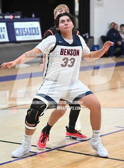 Thumbnail 1 in Benson vs. Valley Lutheran (ALA Coyotes Basketball Invitational) photogallery.