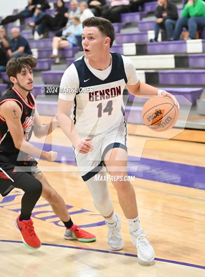 Thumbnail 3 in Benson vs. Valley Lutheran (ALA Coyotes Basketball Invitational) photogallery.
