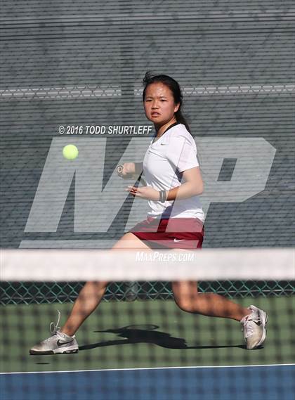 Thumbnail 2 in Lowell vs. Oak Ridge (CIF NorCal Regional Team Tennis Championships) photogallery.