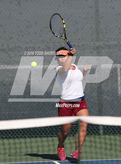 Thumbnail 3 in Lowell vs. Oak Ridge (CIF NorCal Regional Team Tennis Championships) photogallery.