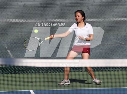 Thumbnail 3 in Lowell vs. Oak Ridge (CIF NorCal Regional Team Tennis Championships) photogallery.