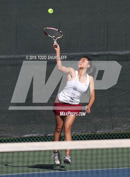 Thumbnail 3 in Lowell vs. Oak Ridge (CIF NorCal Regional Team Tennis Championships) photogallery.