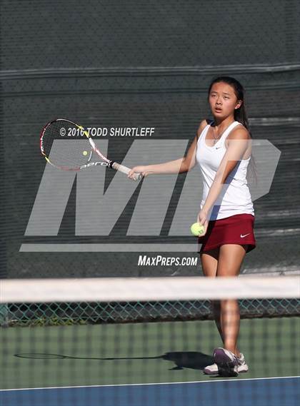 Thumbnail 2 in Lowell vs. Oak Ridge (CIF NorCal Regional Team Tennis Championships) photogallery.