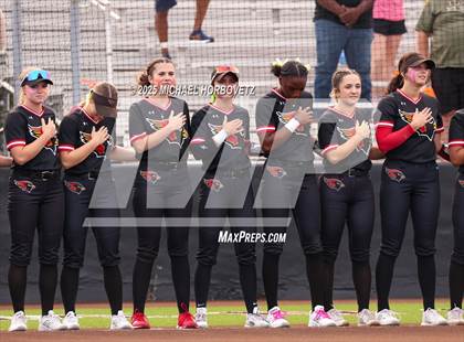 Thumbnail 2 in Midlothian @ Melissa (UIL 5A D1 Girls Softball Regional Semi-Final) photogallery.