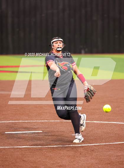 Thumbnail 2 in Midlothian @ Melissa (UIL 5A D1 Girls Softball Regional Semi-Final) photogallery.