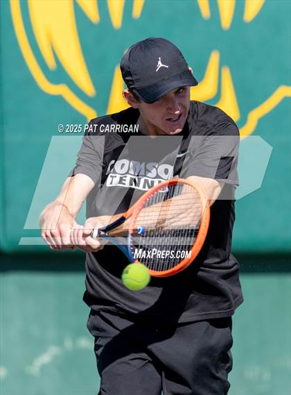 Thumbnail 3 in Flour Bluff vs A&M Consolidated (UIL 5A Tennis Semifinal) photogallery.