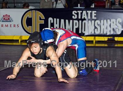Thumbnail 3 in CIF State Girls Wrestling Championships (Finals) photogallery.