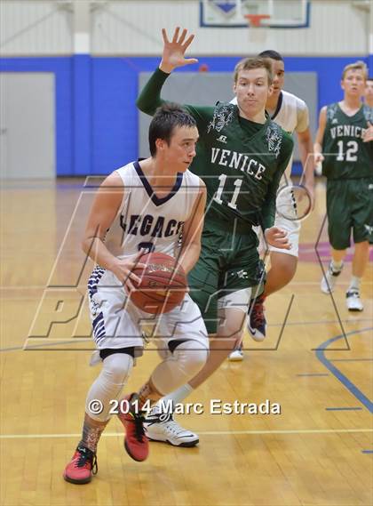 Thumbnail 2 in Legacy Christian Academy vs Venice 2014 Mustang Christmas Tournament photogallery.