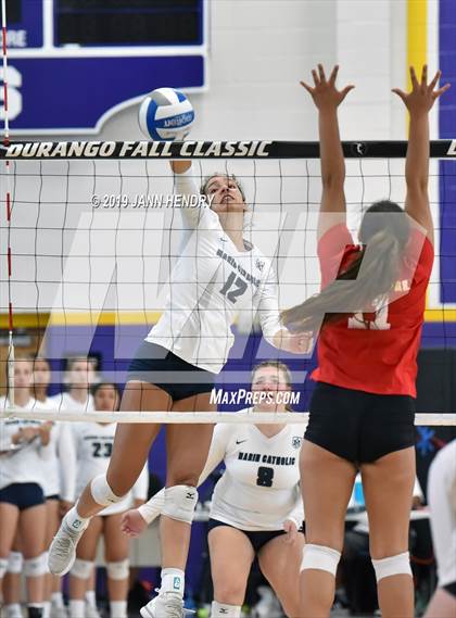 Thumbnail 3 in Cathedral Catholic vs. Marin Catholic (Durango Fall Classic) photogallery.