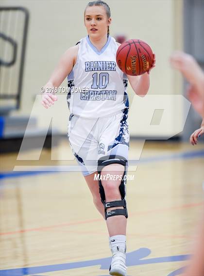 Thumbnail 3 in Rainier Christian vs. Yakama Nation Tribal (WIAA 1B Regional Playoff) photogallery.