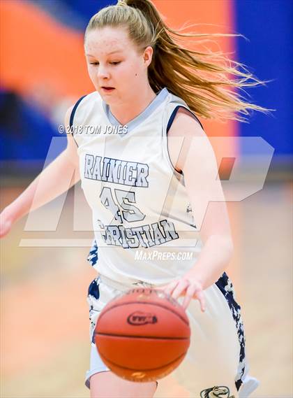 Thumbnail 1 in Rainier Christian vs. Yakama Nation Tribal (WIAA 1B Regional Playoff) photogallery.