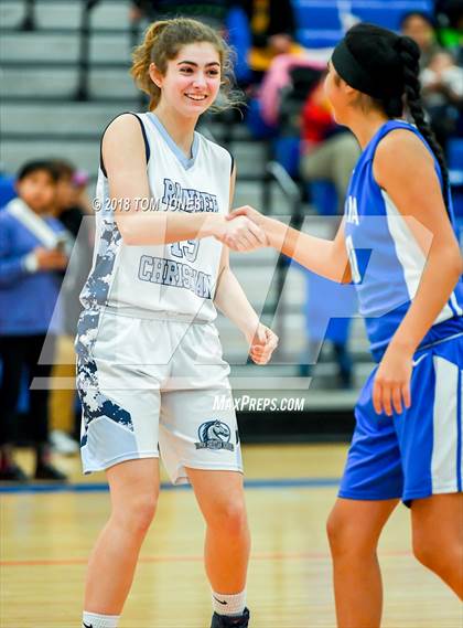 Thumbnail 2 in Rainier Christian vs. Yakama Nation Tribal (WIAA 1B Regional Playoff) photogallery.