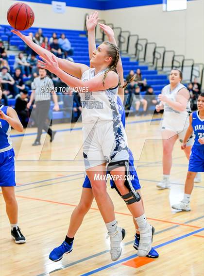 Thumbnail 2 in Rainier Christian vs. Yakama Nation Tribal (WIAA 1B Regional Playoff) photogallery.