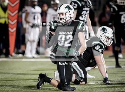 Thumbnail 1 in Cedar Park vs. Corpus Christi Veterans Memorial (UIL 5A Division I Semifinal) photogallery.