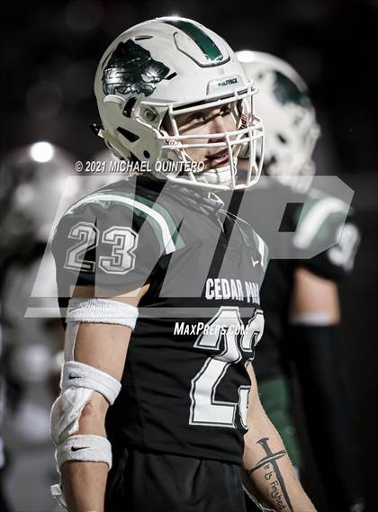 Thumbnail 2 in Cedar Park vs. Corpus Christi Veterans Memorial (UIL 5A Division I Semifinal) photogallery.