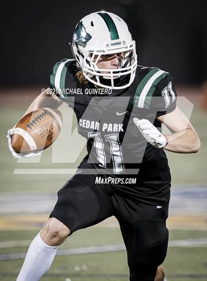 Thumbnail 3 in Cedar Park vs. Corpus Christi Veterans Memorial (UIL 5A Division I Semifinal) photogallery.