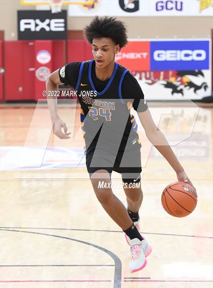 Thumbnail 2 in Simeon (IL) vs. Coronado (NV) -  (Hoophall West) photogallery.