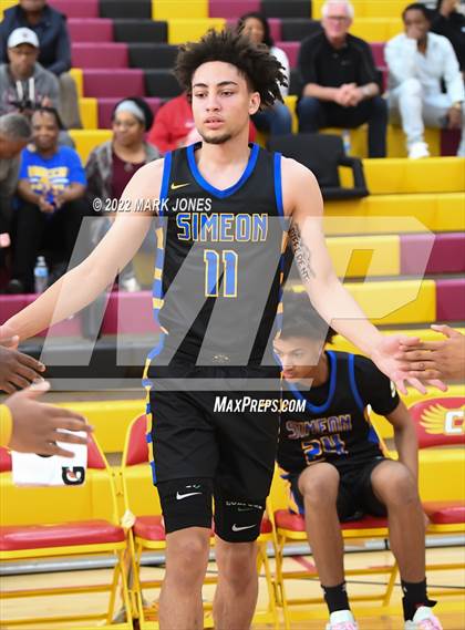 Thumbnail 2 in Simeon (IL) vs. Coronado (NV) -  (Hoophall West) photogallery.