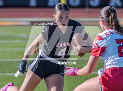 Thumbnail 3 in Hawaii Prep vs Kahuku (HHSAA Consolation Bracket) photogallery.