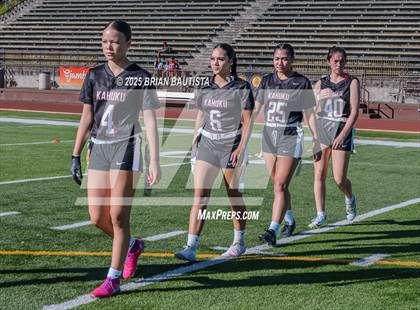 Thumbnail 2 in Hawaii Prep vs Kahuku (HHSAA Consolation Bracket) photogallery.