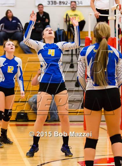 Thumbnail 3 in Aquinas [St. Thomas] vs Southern (OHSAA D4 Columbiana District Playoff) photogallery.