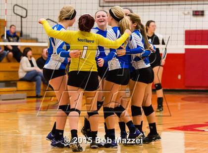Thumbnail 2 in Aquinas [St. Thomas] vs Southern (OHSAA D4 Columbiana District Playoff) photogallery.