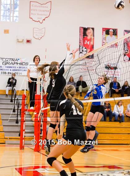 Thumbnail 1 in Aquinas [St. Thomas] vs Southern (OHSAA D4 Columbiana District Playoff) photogallery.
