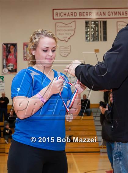 Thumbnail 2 in Aquinas [St. Thomas] vs Southern (OHSAA D4 Columbiana District Playoff) photogallery.