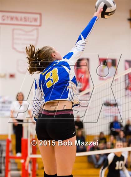 Thumbnail 1 in Aquinas [St. Thomas] vs Southern (OHSAA D4 Columbiana District Playoff) photogallery.