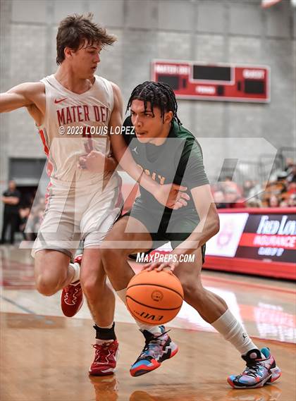 Thumbnail 1 in Long Beach Poly @ Mater Dei (CIF SS DIV 1 Playoff) photogallery.