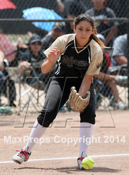 Thumbnail 3 in Millennium vs. Big Valley Christian (CIF SJS D7 Final) photogallery.